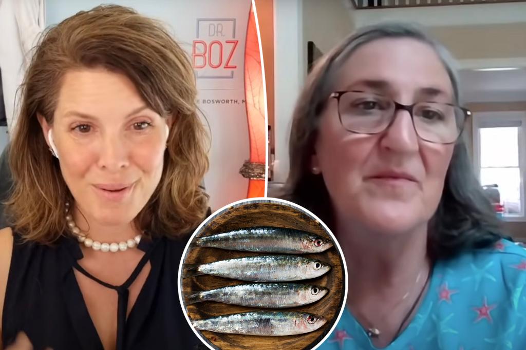 The pensioner claims she lost 35 kilograms on the 3-month sardine fast